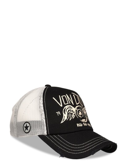 Von Dutch Screen Print White/Black Trucker Von Dutch Black ONE SIZE Von Dutch Screen Print White/Black Trucker Von Dutch Black ONE SIZE