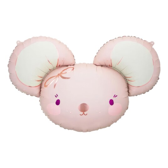 PartyDeco Folieballong Mus Rosa