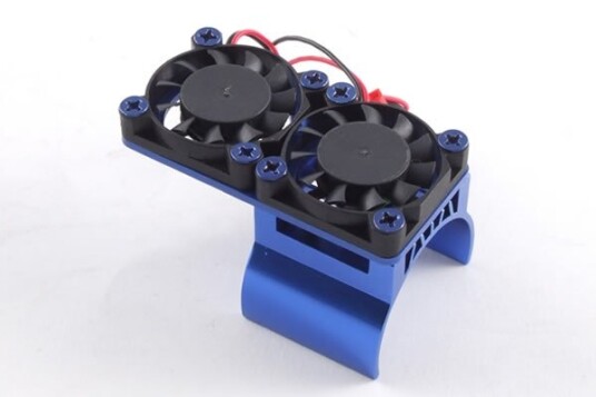 Fastrax Blue Alu Twin Fan Motor Heatsink Unit