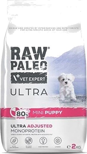 Vetexpert Puppy Raw Paleo Ultra Mini Tørrfôr Med Svinekjøtt 2 kg