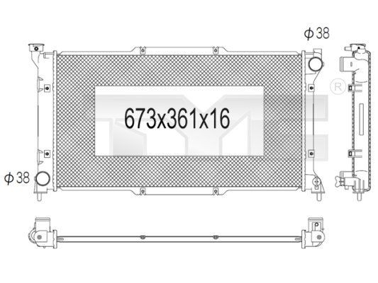 Radiator TYC 734 1003 Radiator TYC 734 1003