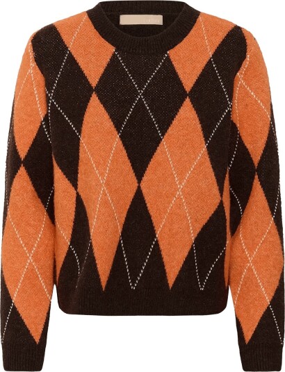 Culture Cuargyle Pullover   BROWN ARGYLE   S