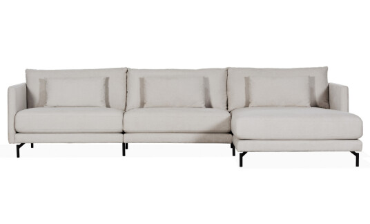 Soffadirekt LINDE Divansofa Stor Høyre Beige