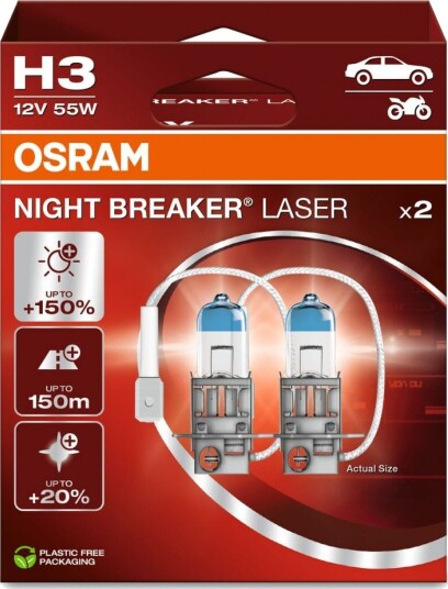 OSRAM 64151NL-2HB Lyspære, fjernlys