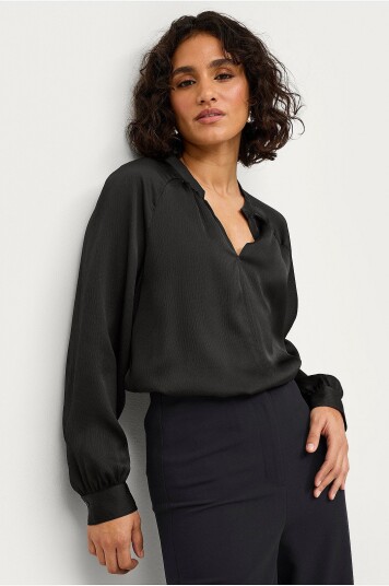 Soaked in Luxury - Bluse slIoana Blouse LS - Svart Soaked in Luxury - Bluse slIoana Blouse LS - Svart