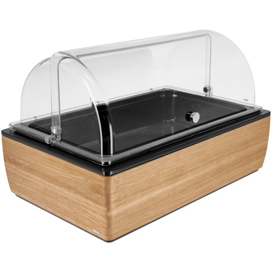 VEGA Buffetsystem komplett Montana eik 10 cm melamin svart GN 1/1; Størrelse GN 1/1, 57x36.5x34.9 cm (LxBxH); Eik/Transparent/Hvit; Rektangulær
