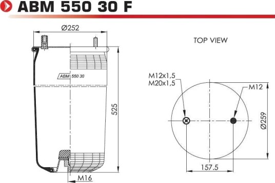 Luftbelg fjæring NEOTEC ABM55030F