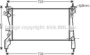 PRASCO CNA2266 Radiator motorkjøling PRASCO CNA2266 Radiator motorkjøling