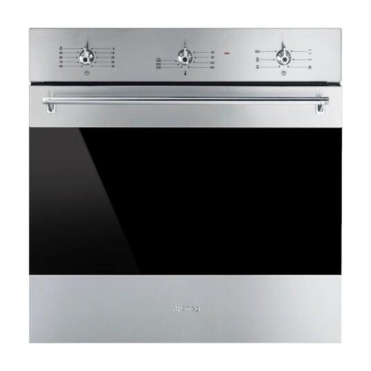 Smeg 60 cm Innbyggingsovn Rustfritt Stål med Grillfunksjon og Varmluft SF6381X