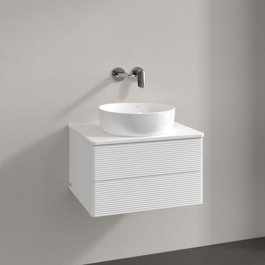 Villeroy & Boch Antao Servantskap med 2 skuffer 60x50x36 cm m/lys Hvit Matt Villeroy & Boch Antao Servantskap med 2 skuffer 60x50x36 cm m/lys Hvit Matt