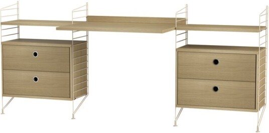 String kontor eik & beige Kombinasjon C