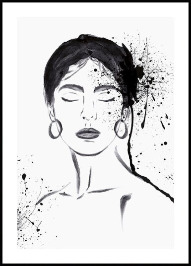 Woman Ink Portrait Plakat Plakat / 100x150cm Woman Ink Portrait Plakat Plakat / 100x150cm