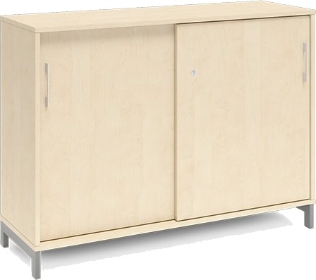 Kontorskab Dna, 1200X890 Mm, Birk/Alugrå 2A4 Kontorskab Dna, 1200X890 Mm, Birk/Alugrå 2A4