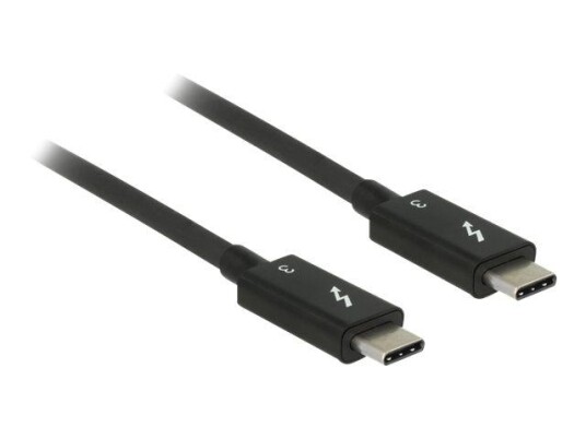 Delock 0,5 m Thunderbolt 3 USB-C Kabel - 20 Gbps - Svart