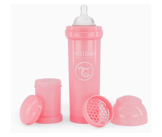 Twistshake Anti-Colic Baby Bottle Pastel Pink 330 ml Twistshake Anti-Colic Baby Bottle Pastel Pink 330 ml
