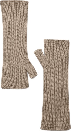 MOS MOSH Mmtova Wool Rib Mittens DOESKIN One Size MOS MOSH Mmtova Wool Rib Mittens DOESKIN One Size