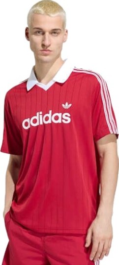 Adidas Originals Drop Needle Jersey Herre Team Victory Red/White S