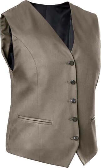 JOBELINE Vest dame Bistro; Størrelse 34; Gråbrun/taupe