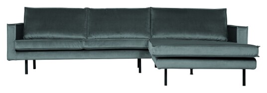 BePureHome Rodeo 3-seter. Sofa m/høyrevendt sjese - Teal Velur