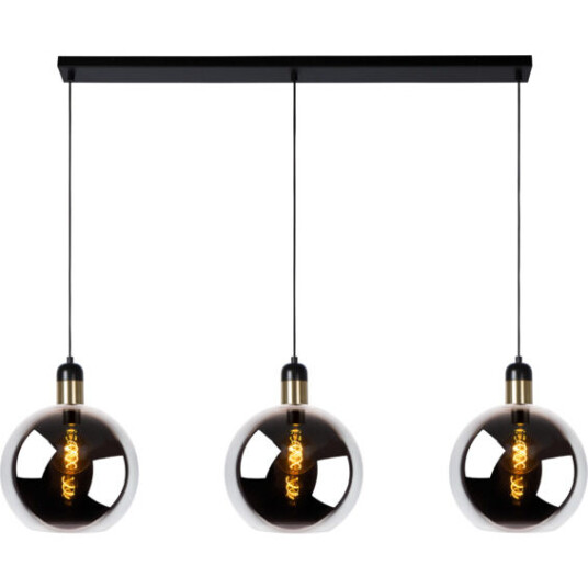 Lucide Julius Pendellampe 3xE27 Røykfarget Glass - 91871