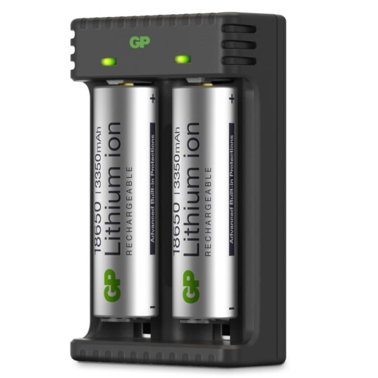 GP Batterier GP-Battery Li-ion 2 Slot Charger OneSize, Black/Silver