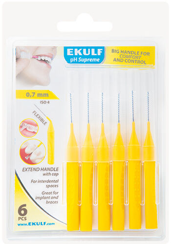 Ekulf PH Supreme Mellomromstannbørste 0,7mm  6 Stk.