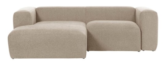 Kave Home Blok 2-pers. Sofa m. venstrevendt Sjeselong - Beige 1608691-01-0 1863499-01-0