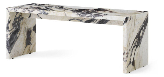 Audo Copenhagen Plinth Bridge avlastningsbord Calacatta Viola