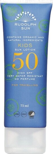 Rudolph Care Kids Solkrem SPF 50 - Vannbestandig Lotion 75 ml Reisepakke