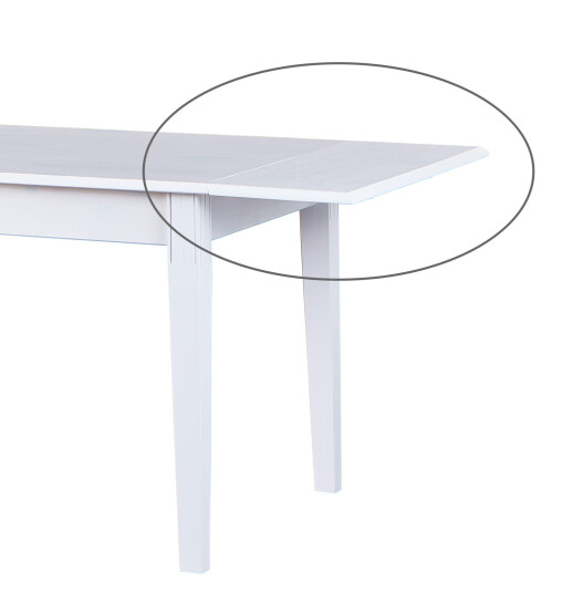 Wright spisebord tilleggsplate 1 stk. Hvit.