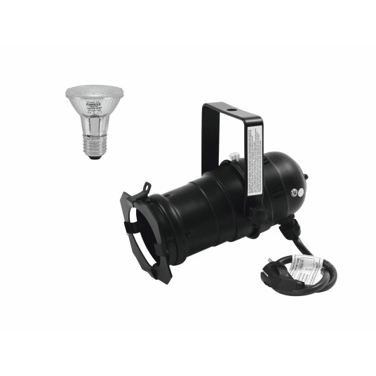 EuroLite Set Par-20 Spot Svart & Par-20 230v Smd 6w E-27 Led 6500k