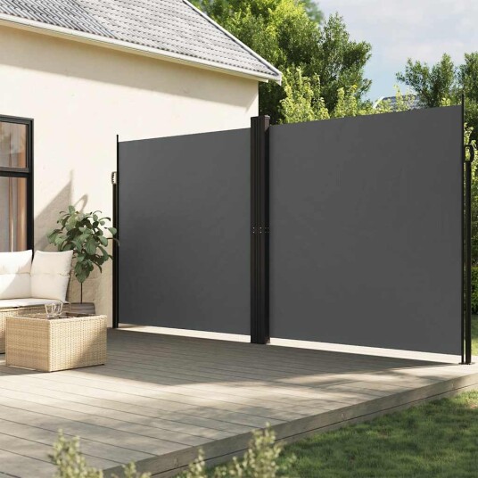 Uttrekkbar sidemarkise 220x1200 cm antrasitt 4004868