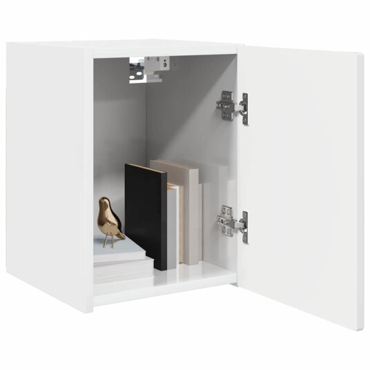  TV Veggskap 2 pcs Glanset Hvit 30 x 31 x 40 cm Konstruert tre