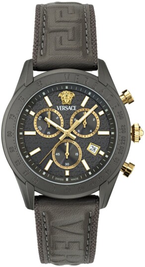 Versace Herreklokke VE8R00124 Chrono Grå/Tekstil Ø44 mm Versace Herreklokke VE8R00124 Chrono Grå/Tekstil Ø44 mm