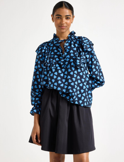 Lindex Långärmad Blus - Blue - S Lindex Långärmad Blus - Blue - S