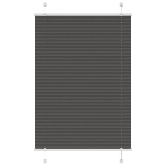 plisségardin sort 100x100 cm Stoff Bredde 99,4 Polyester