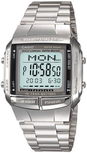 Casio Herreklokke DB 360 1ADF Classic LCD/Stål Ø38 mm