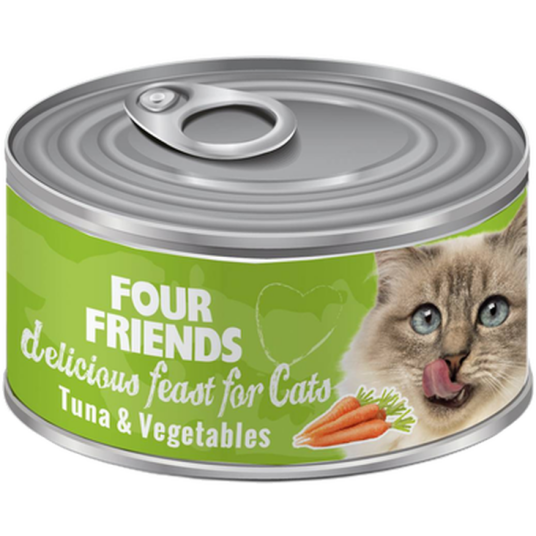 Fourfriends Katt Våtfôr Tuna og Grønnsaker 85g - Hjelp til Helse og Pels