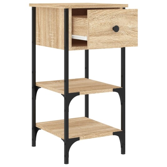 vidaXL Nattbord sonoma eik 34x36x70 cm konstruert tre