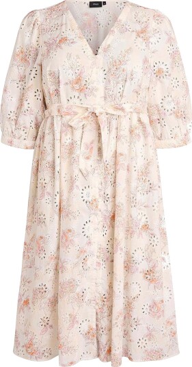Zizzi   Kjole mMaddie 3/4 Midi   Rosa
