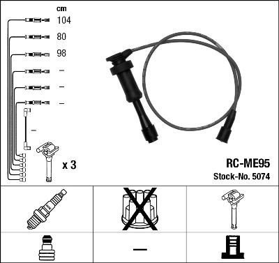 Tennplugg kabelsett NGK 5074