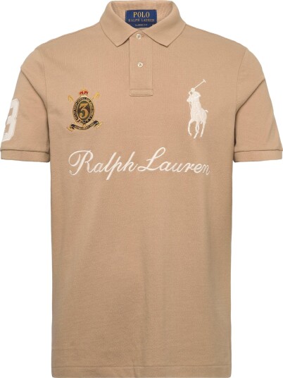 Polo Ralph Lauren Classic Fit Big Pony Mesh Polo Shirt Beige M Polo Ralph Lauren Classic Fit Big Pony Mesh Polo Shirt Beige M