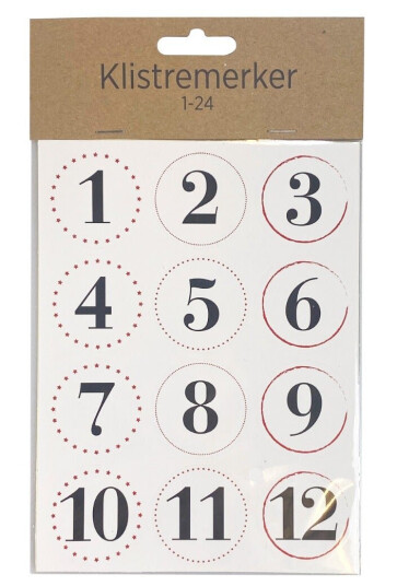 Klistremerker 1-24