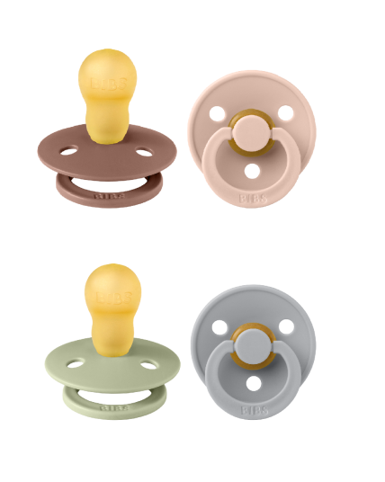 BIBS Pacifier Colour 2 PACK Woodchuck/Blush & Sage/Cloud Size 3