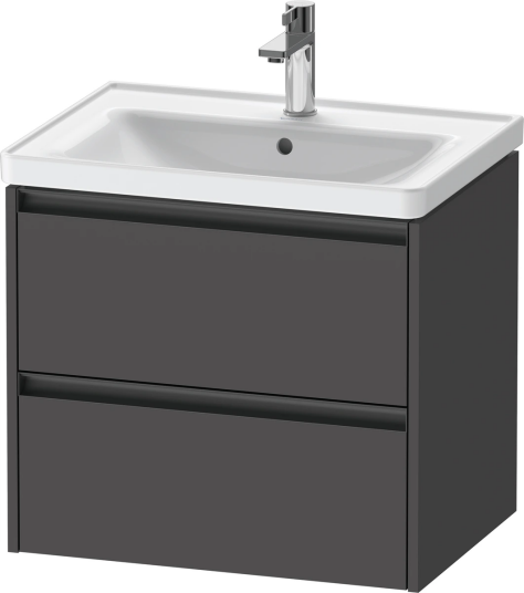 Duravit Ketho.2 Servantskap 2 Skuffer 634x455 mm Grafitt Matt