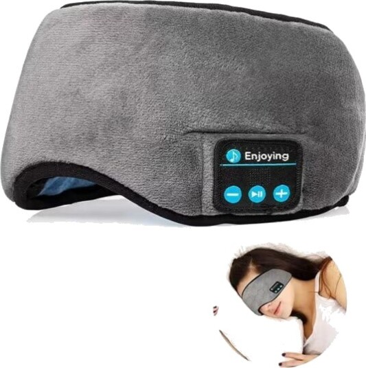 Soft Sleep Hodetelefoner Sovemaske med Bluetooth Hodetelefoner Grå Soft Sleep Hodetelefoner Sovemaske med Bluetooth Hodetelefoner Grå