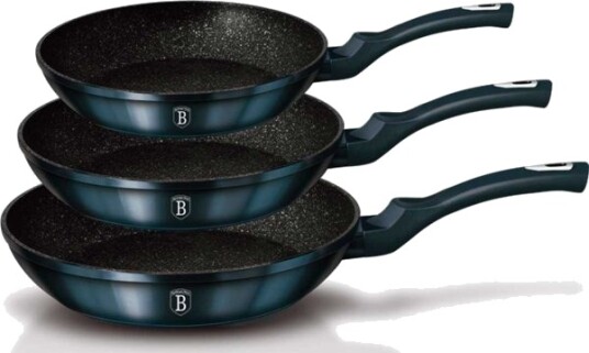 Stekepannesett Berlinger Haus Metallic Line Aquamarine Edition 20/24/28 Cm