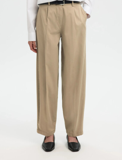 Selected Slfbarrel Mille Hw Pant Noos Beige 34 x 32