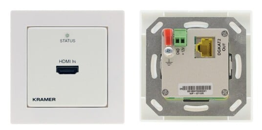 KRAMER WP-871XR/EU - 4K HDR HDMI 1-Gang PoC Wall-Plate Transmitter over Long-Reach DGKat 2.0