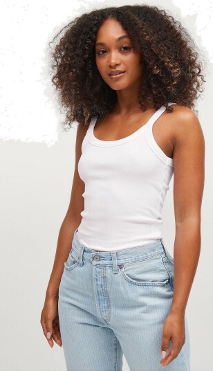 Gina Tricot Undertøyssinglet Basic Rib Singlet Hvit